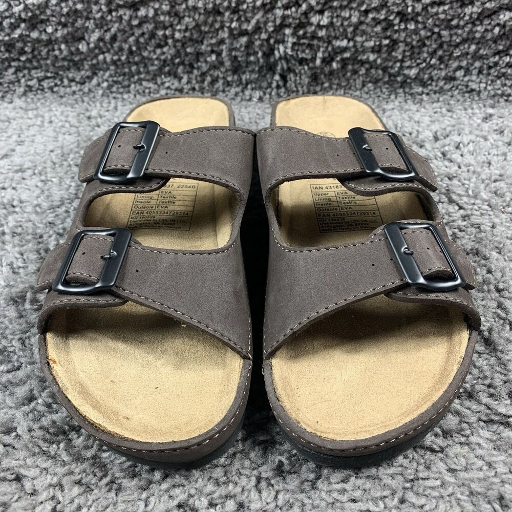 Natural Walk Men's Slide Sandals Brown Synthetic Size 8.5